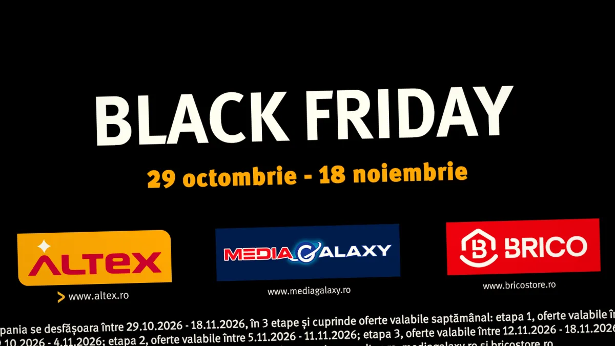 Black Friday la Altex, Media Galaxy și BRICO începe pe 29 octombrie