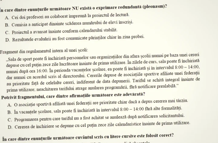 Subiecte concurs directori 2026: surprize la matematică și română