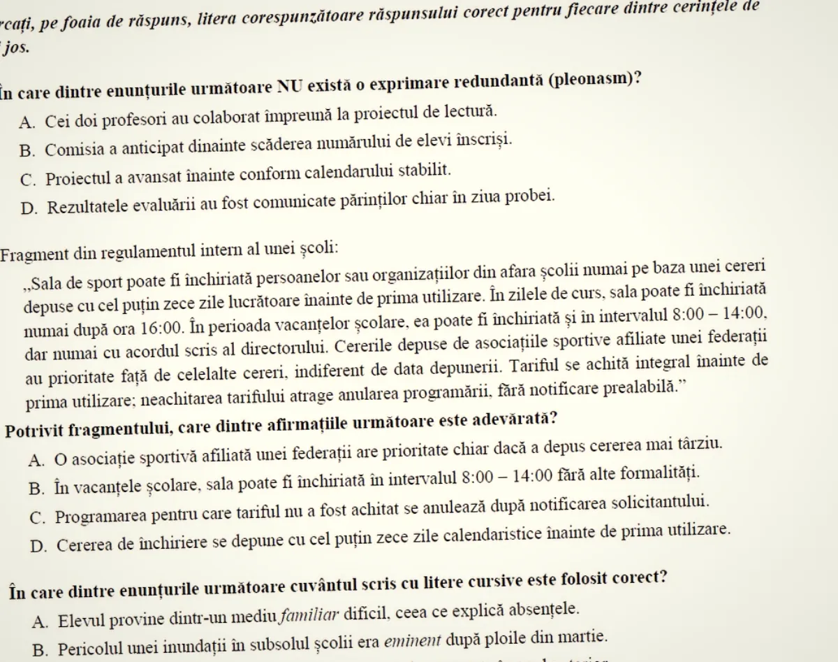 Subiecte concurs directori 2026: surprize la matematică și română